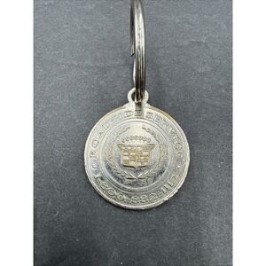 Cadillac Vintage ROADSIDE SERVICE Keychain Token  SILVER TONE